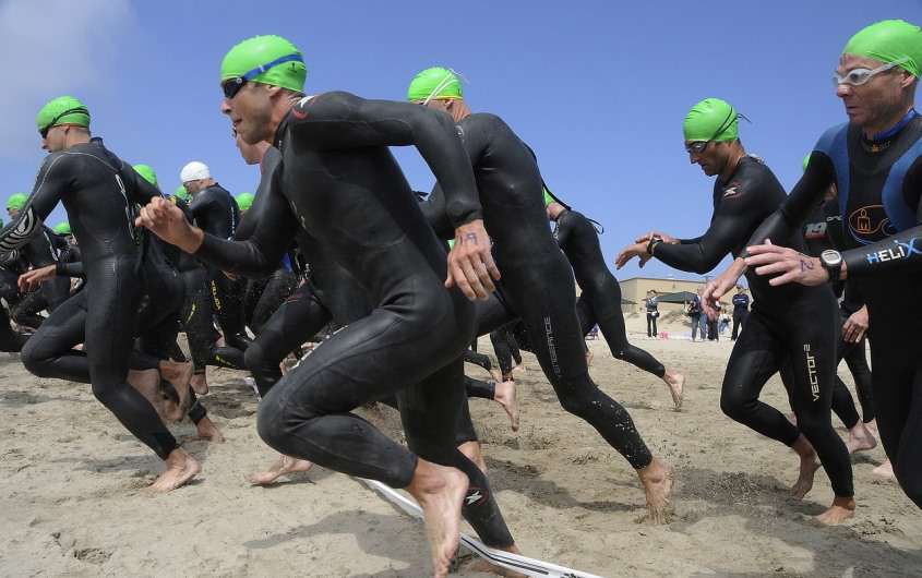 Triathlon, Start, Swim, Bike, Run